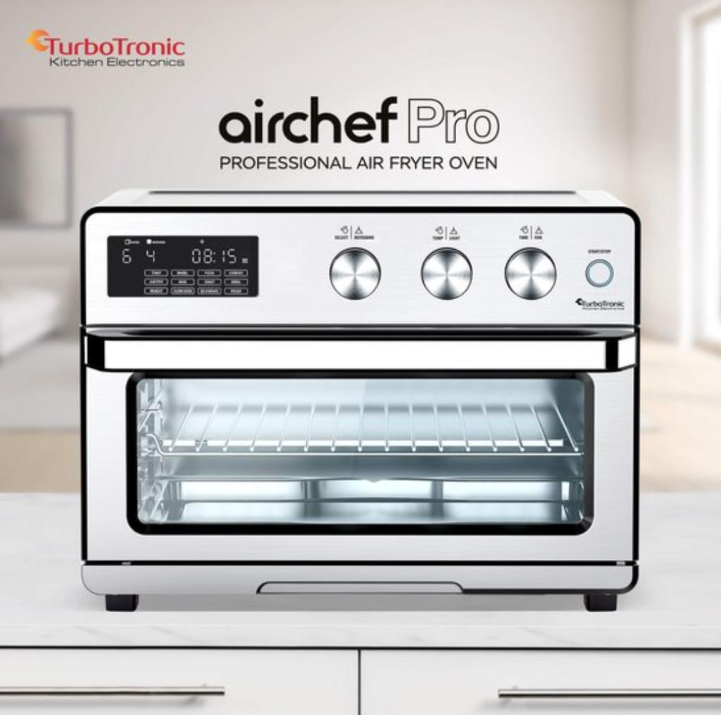 TurboTronic AF32DRD Airfryer XXL en Mini Oven230C – Zilver, Elektronische apparatuur, Ophalen of Verzenden, Airfryer