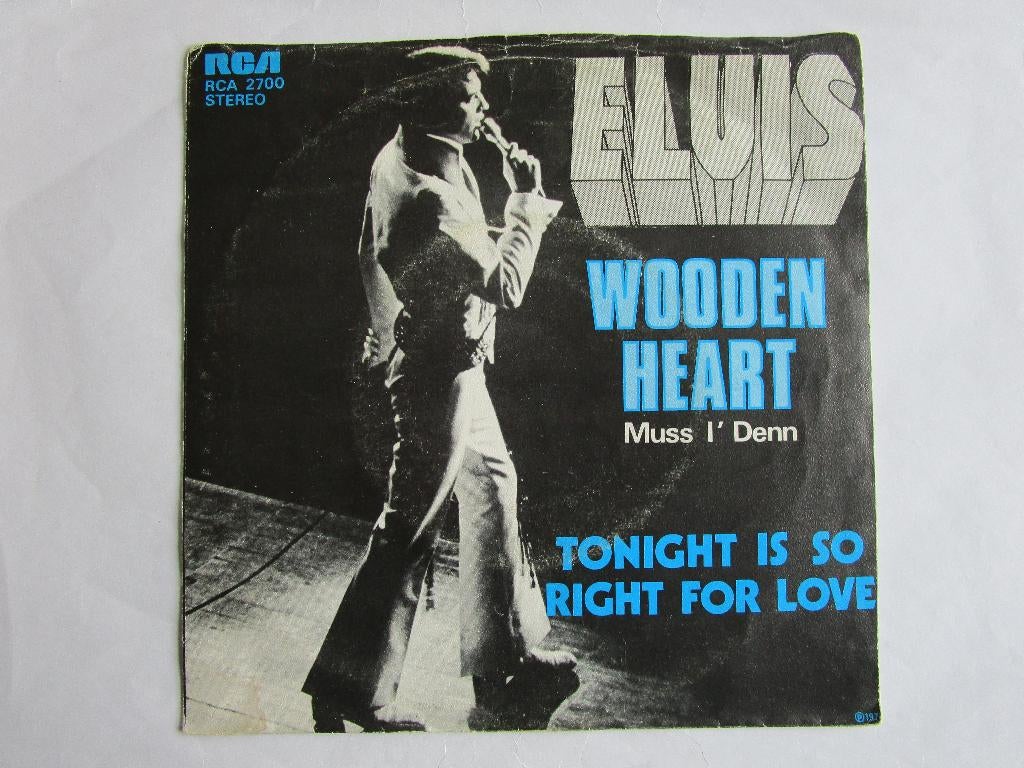 Elvis Presley :  Wooden heart., Cd's en Dvd's, Gebruikt, 7 inch, Single, Ophalen of Verzenden