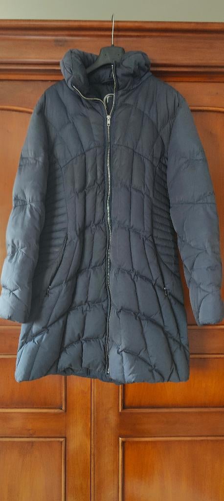 Donkerblauwe donsjas, Maat 38/40 (M), Blauw, Ophalen of Verzenden, Zo goed als nieuw