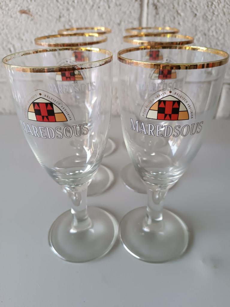 A vendre verres Maredsous, Collections, Enlèvement, Utilisé, Verre à bière