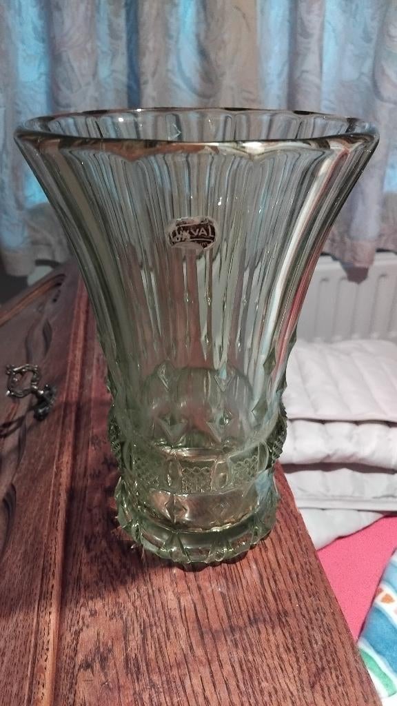 VAL ST LAMBERT kristallen vaas, Antiek en Kunst, Ophalen of Verzenden