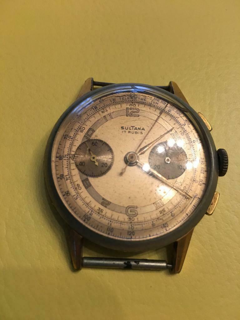 Sultana manuele chronographe herenhorloge moet nagekeken, Montre-bracelet, Autres marques, Enlèvement, Utilisé