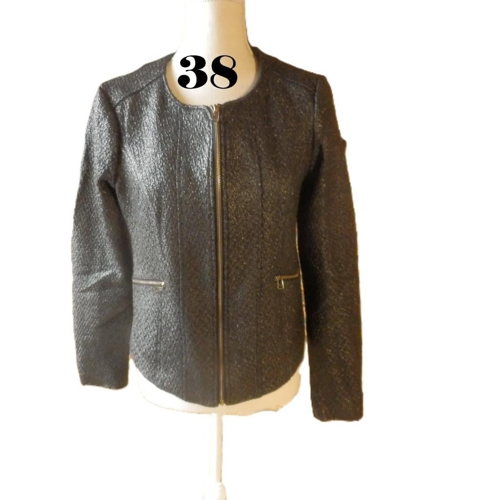(49) -veste femme t.38 noire - soyaconcept -, Vêtements | Femmes, Taille 38/40 (M), Enlèvement ou Envoi, Soyaconcept, Comme neuf