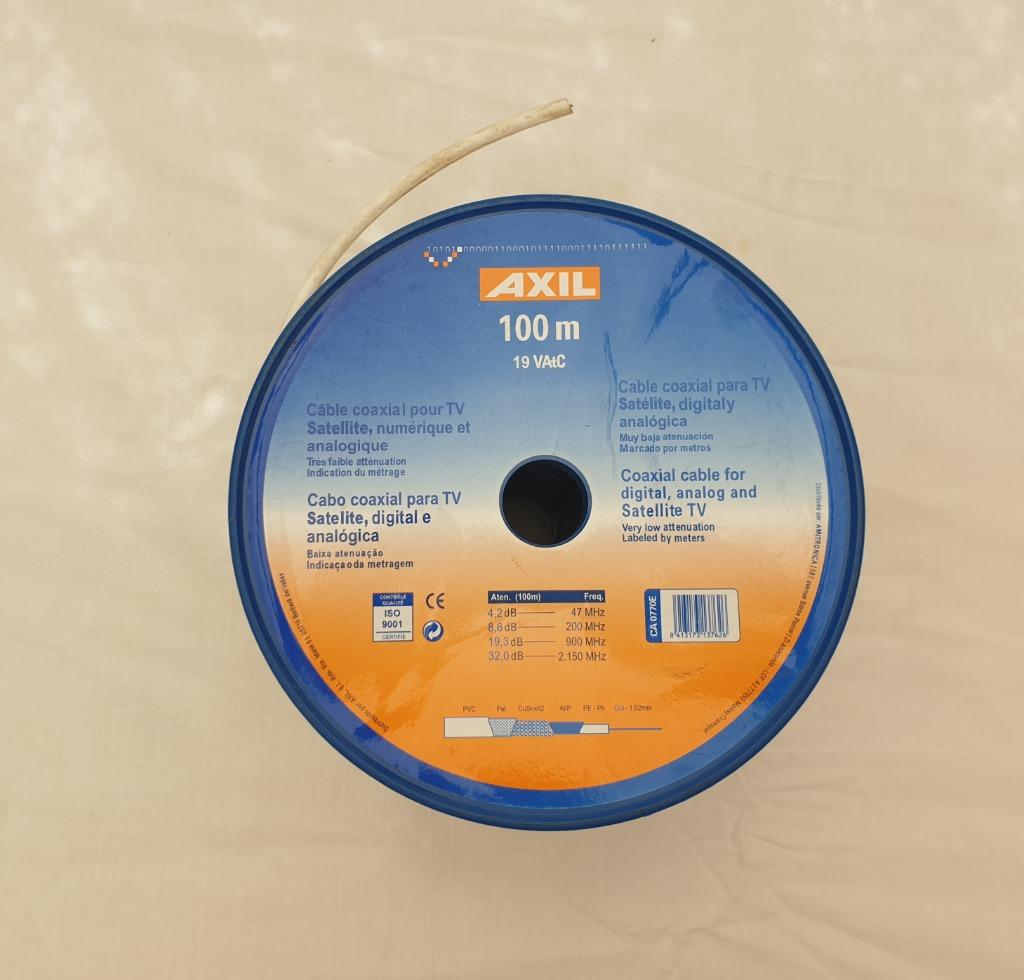 Cable coaxial TV, satellite numérique et analogique, Enlèvement, Comme neuf, 10 mètres ou plus, Câble coaxial