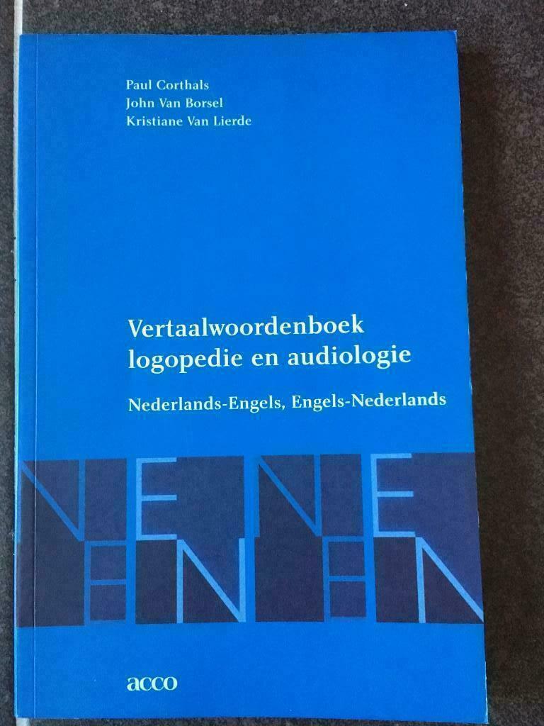 Vertaalwoordenboek logopedie en audiologie, Ophalen of Verzenden, Zo goed als nieuw, Hoger Onderwijs