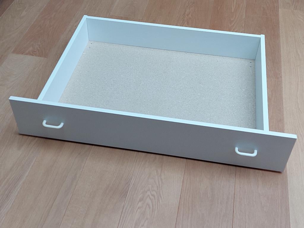 2 bedladen op wieltjes, wit, Ophalen, 90 cm, Eenpersoons, Wit
