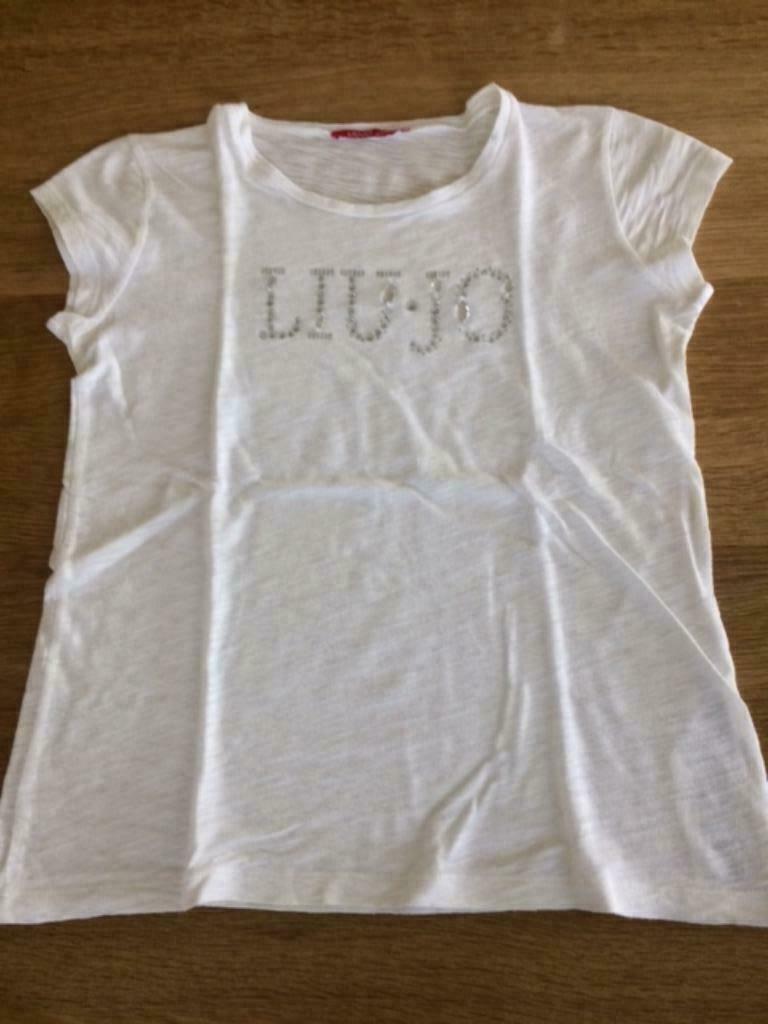 Liu Jo witte t shirt glitters maat 12 jaar, Meisje, Ophalen of Verzenden, Zo goed als nieuw, Shirt of Longsleeve