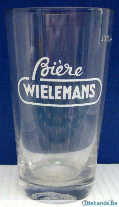 Bier brouwerij glas Wielemans Brussel 33 cl, Enlèvement ou Envoi, Utilisé