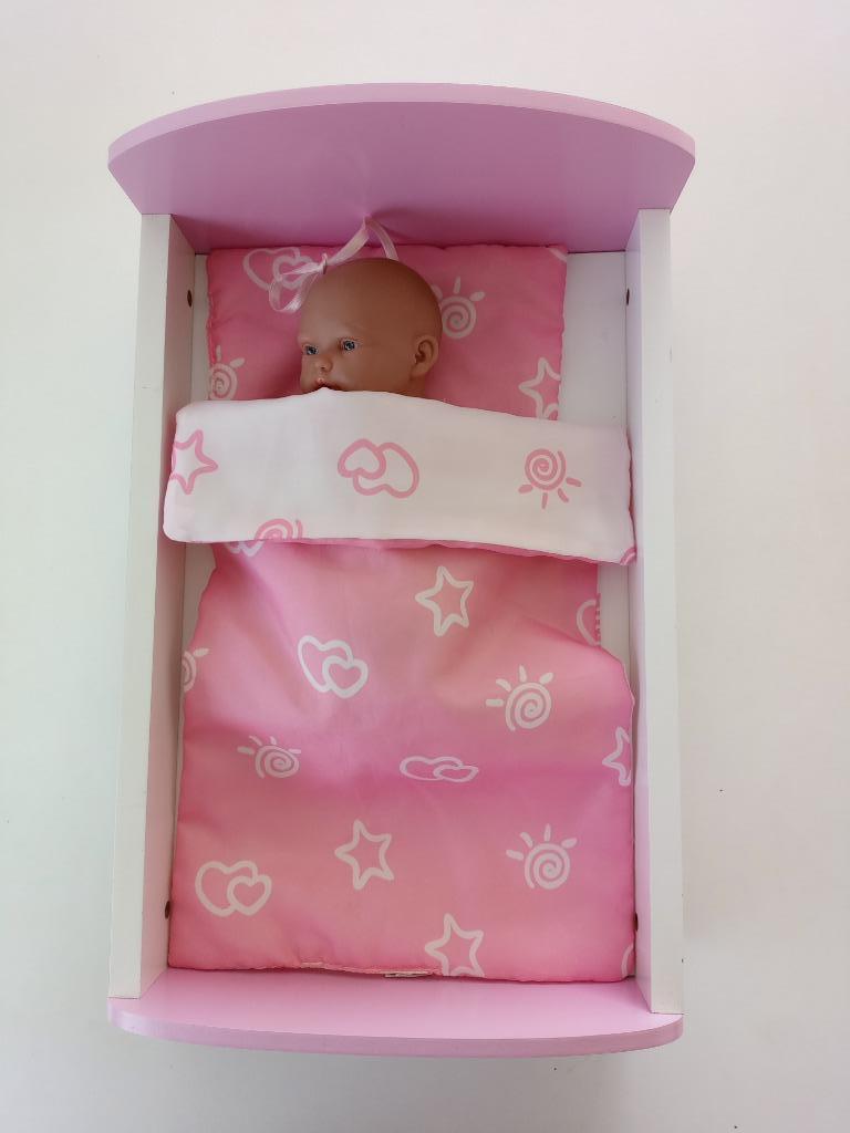 Babypop met bedje, Kinderen en Baby's, Ophalen, Zo goed als nieuw, Babypop