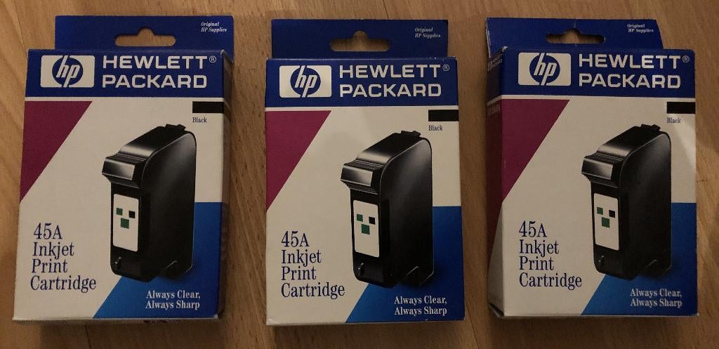 Printer Cartridge HP45a Black (Inktjet) (3 stuks NIEUW), Computers en Software, Printerbenodigdheden, Ophalen, Nieuw, Cartridge