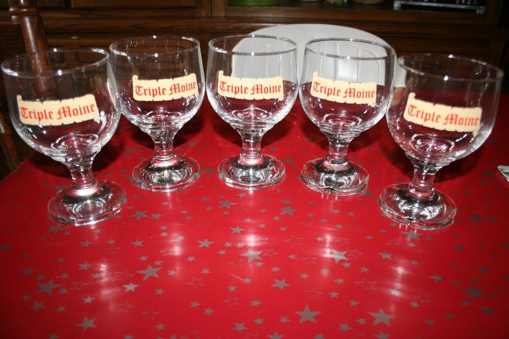 verres triple moines, Collections, Enlèvement, Utilisé, Verre à bière