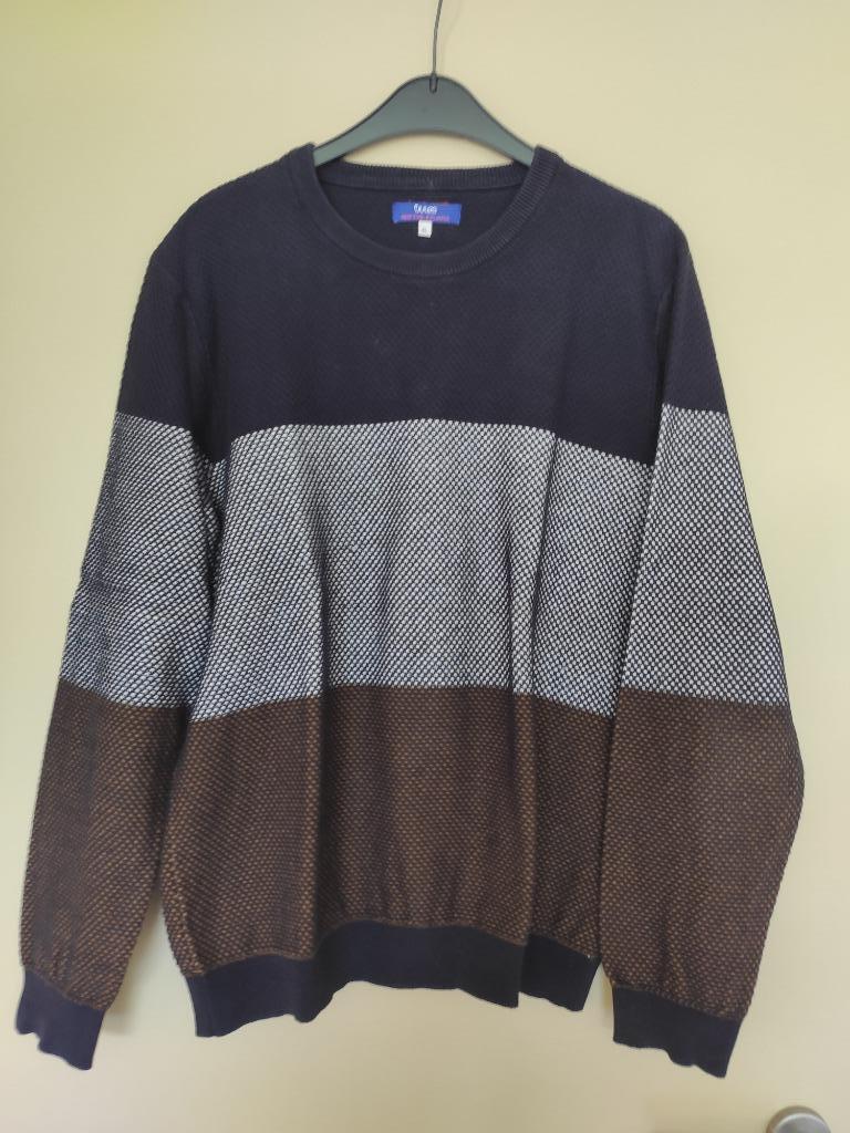 Blauwe witte bruine gestreepte trui Jules XL, Vêtements | Hommes, Pulls & Vestes, Jules, Taille 56/58 (XL), Enlèvement, Porté