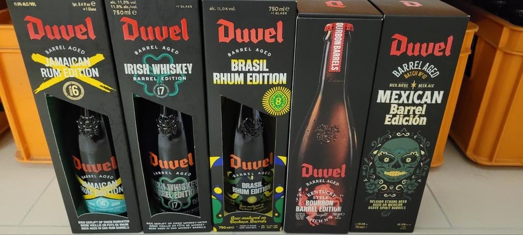 Duvel Barrel Aged n°6, 7, 8, 9 & 10, Enlèvement, Neuf, Bouteille(s), Duvel