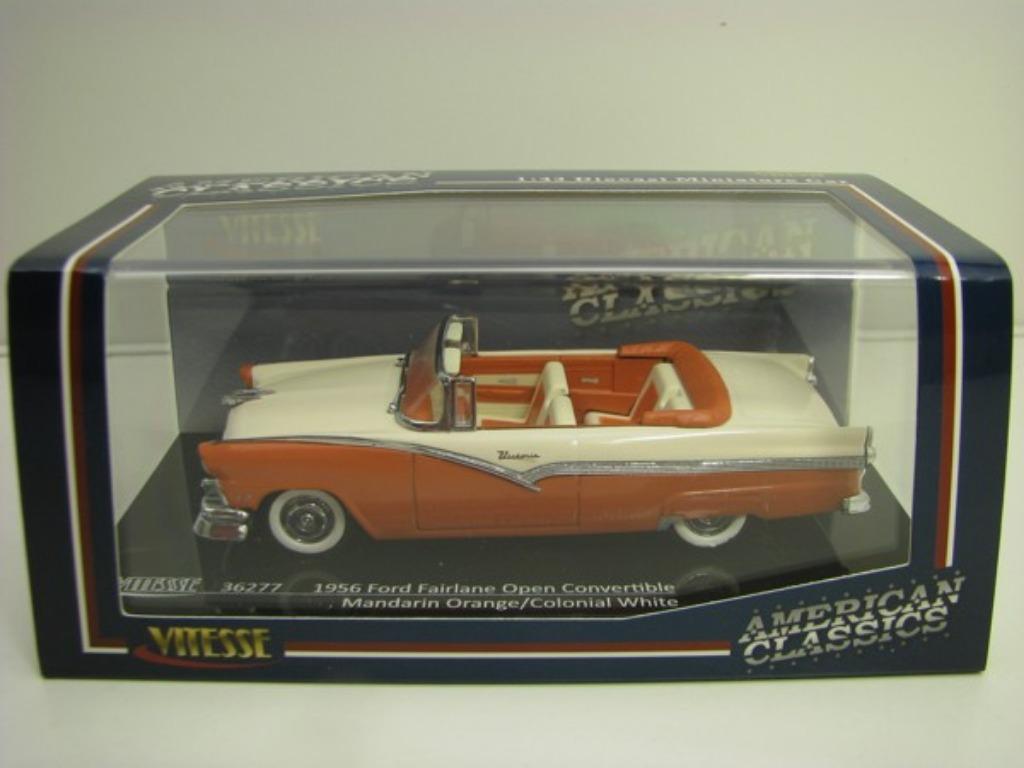 1:43 Vitesse Ford Fairlane Convertible 1956 orange - white, Ophalen of Verzenden, Zo goed als nieuw, Auto
