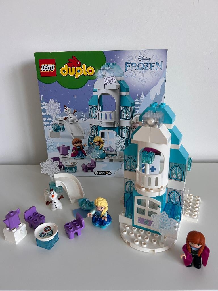 duplo frozen kasteel, Kinderen en Baby's, Speelgoed | Duplo en Lego, Ophalen, Zo goed als nieuw, Complete set, Duplo