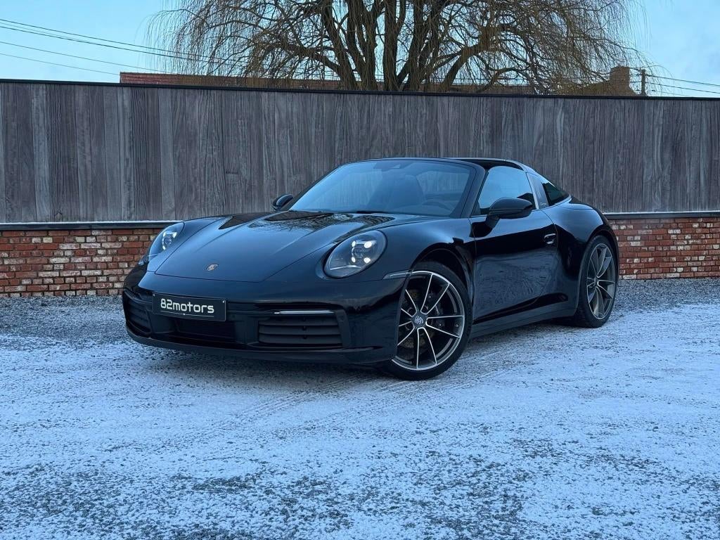 porsche 911 targa 4/992/26000km/2023/camera/carplay/ppf/btw, Auto's, Automaat, Parkeersensor, Zwart, Leder