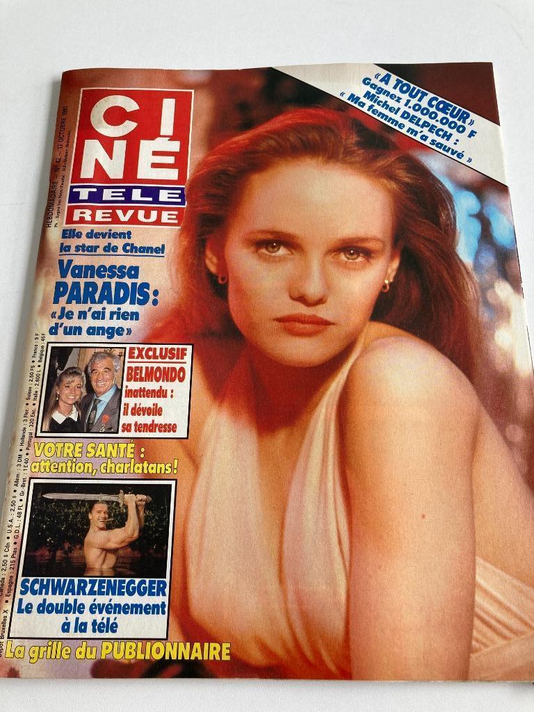 Ciné Revue nr 42 1991 : Belmondo, Paul Van Himst, Kuifje, Boeken, Ophalen of Verzenden, Gelezen, Muziek, Film of Tv