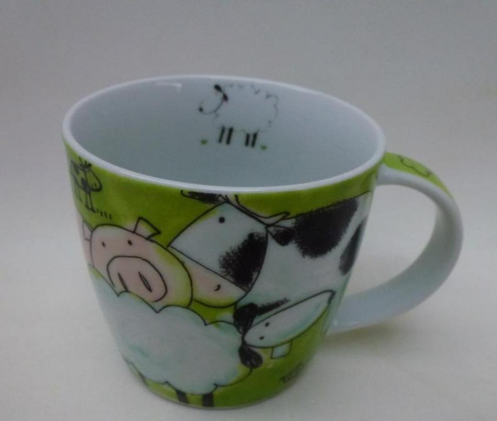mug avec des animaux mouton vache cochon, Enlèvement ou Envoi, Comme neuf, Autres styles, Tasse(s) et/ou soucoupe(s)
