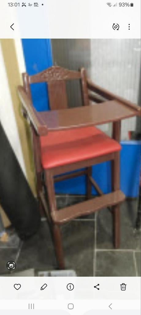 Chaise enfant chinoise, Enlèvement, Chaise