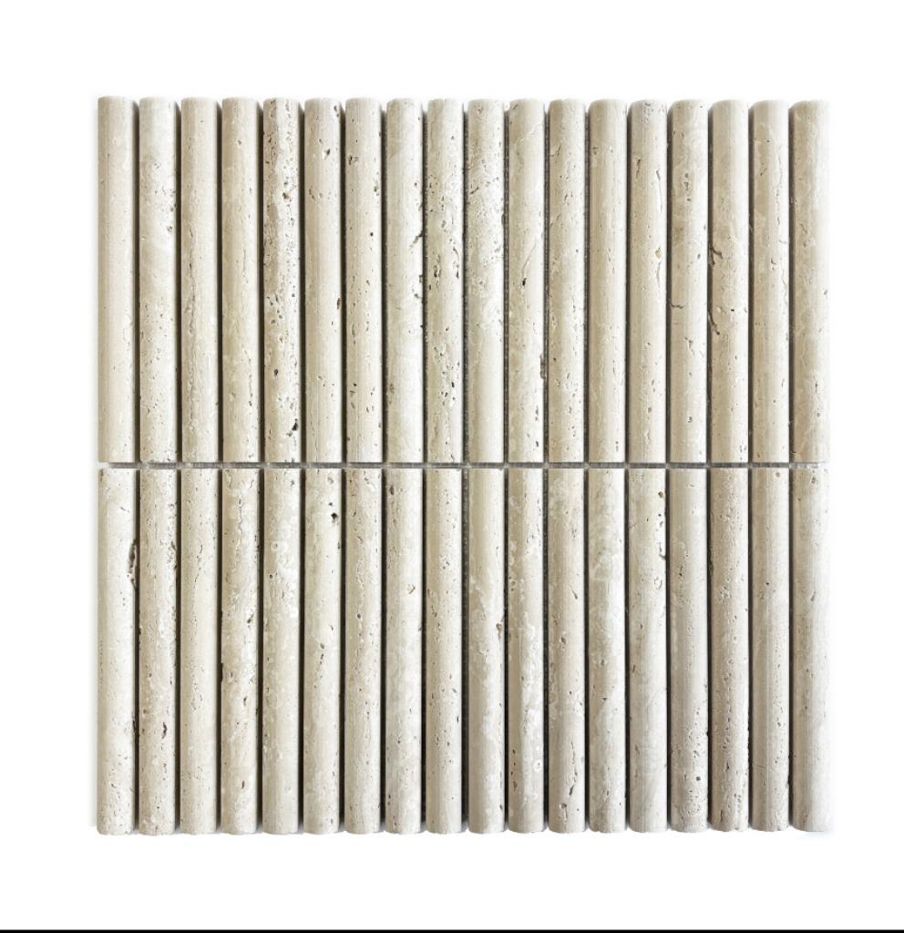 Mosaic Kit Kat Travertin Bull Nose 150x65x10mm, 20 à 40 cm, Marbre, Enlèvement, 20 à 40 cm