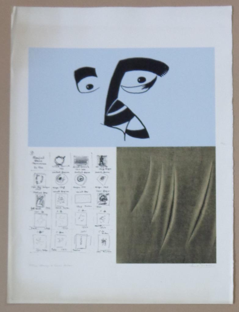 PAUL DE VREE / LUCIO FONTANA / KLEURZEEFDRUK / 75x56cm / SIG, Antiek en Kunst, Gesigneerd, Ophalen of Verzenden