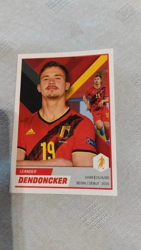 Panini / Sticker / Leander Dendoncker/Belgian Red Devils, Enlèvement ou Envoi, Neuf, Affiche, Image ou Autocollant