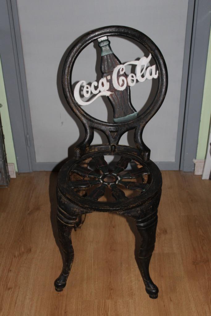 Coca cola stoel in gietijzer., Enlèvement, Comme neuf, Autres types