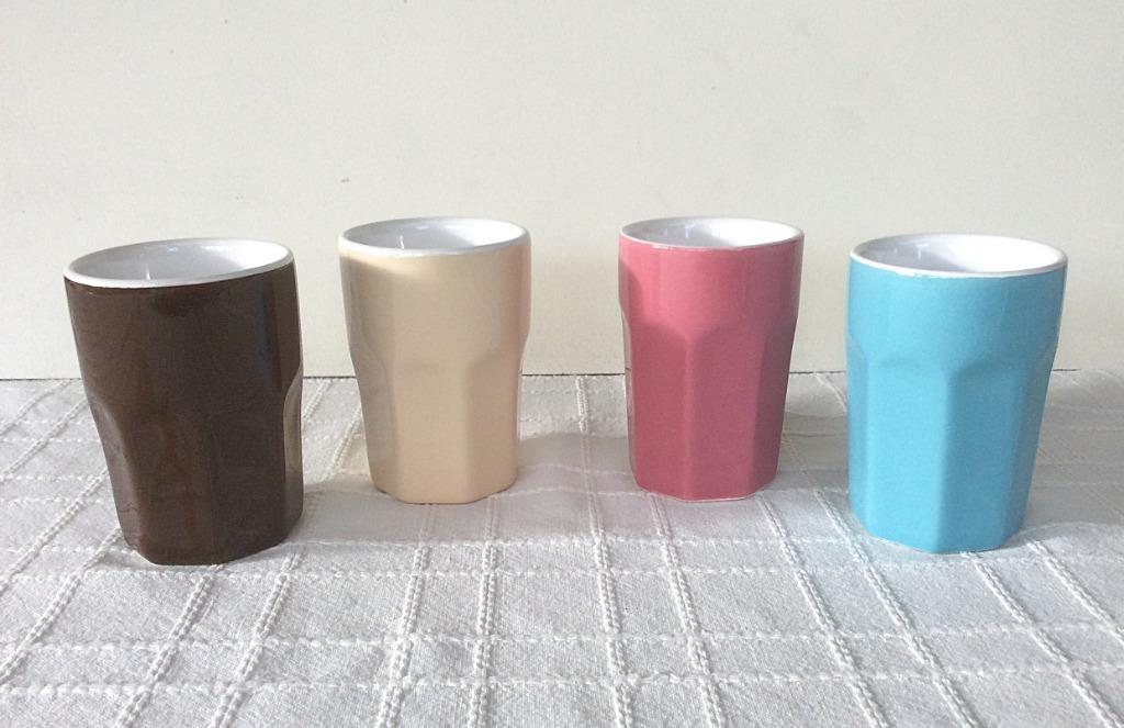 Tasse à expresso/sachets 4 pièces 75 ml, Uni, Enlèvement ou Envoi, Comme neuf, Céramique