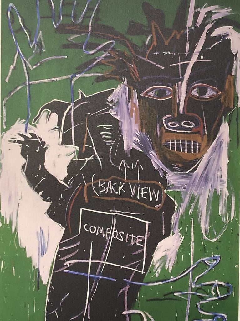Jean Michel Basquiat: lithografie 50 bij 70 cm ingelijst, Antiek en Kunst, Ophalen of Verzenden