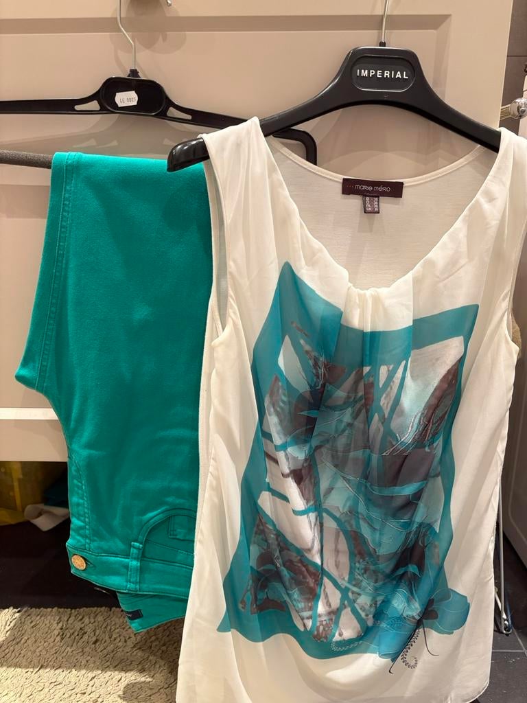 Groene outfit van Gardeur/Marie Méro (38)., Gardeur en Marie Méro, Ophalen, Zo goed als nieuw