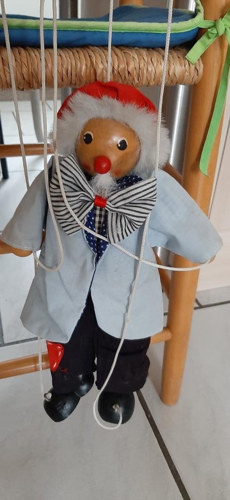 Marionet kerstclown, Verzamelen, Poppen, Ophalen of Verzenden, Zo goed als nieuw