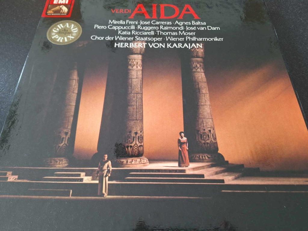Verdi / Karajan - Aida Box 3 x Lp's Vinyl, Gebruikt, Opera of Operette, Ophalen of Verzenden, Romantiek
