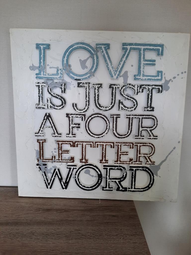 Wanddecoratie love spreuk, Huis en Inrichting, Ophalen of Verzenden
