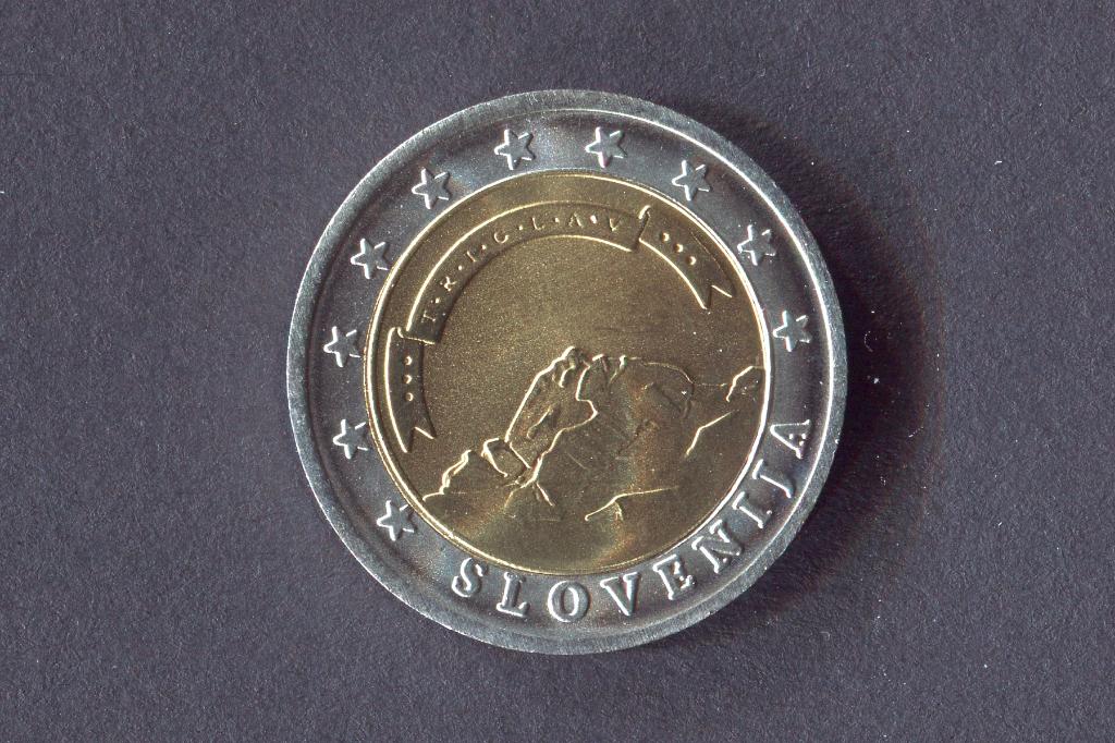 Slovénie specimen 2 euros  Montagne Triglav pièce rare, Enlèvement ou Envoi, Slovénie, 2 euros, Monnaie en vrac