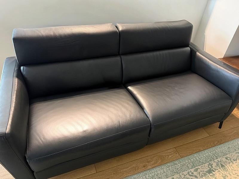 Natuzzi, Sofa Stan 3-zit leder met relaxen, Ophalen, Driepersoons, Zo goed als nieuw, Rechte bank