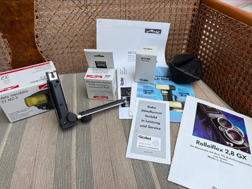 Rolleiflex 2.8GX 2.8FX SL66 Metz Flitserset 2.8 GX FX SL 66, Enlèvement ou Envoi, Comme neuf, Metz