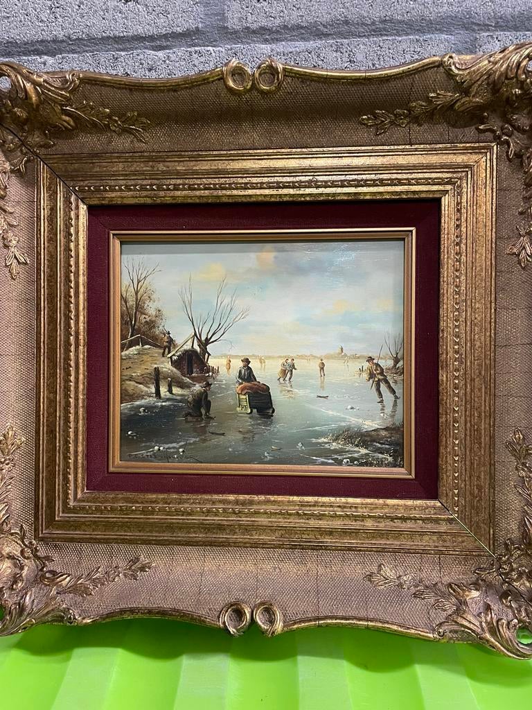 Zeer mooie schilderijen op hout Pieter Cornelis Steenhouwer, Ophalen of Verzenden