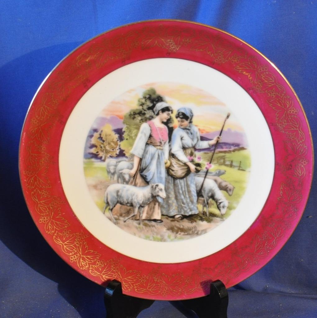 assiette en porcelaine herford decor bergères, Enlèvement ou Envoi
