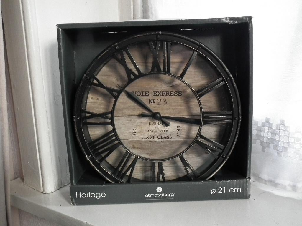 Horloge diamètre 21 cm (Atmosphera), Envoi, Comme neuf, Horloge murale