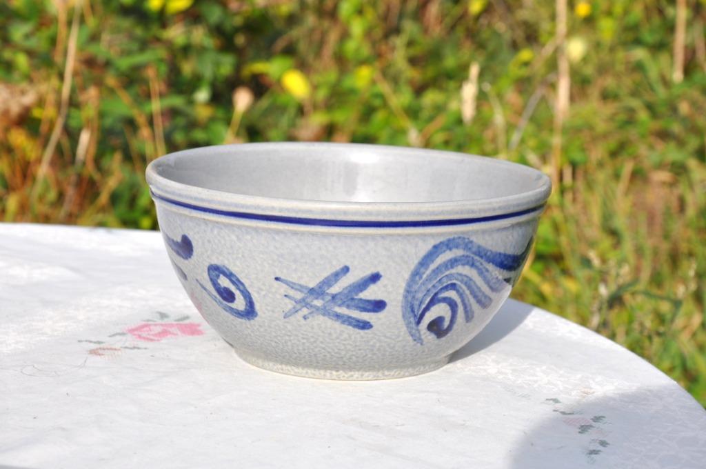 saladier style gres gris bleu 20cm, Enlèvement ou Envoi, Utilisé, Céramique, Récipient(s)