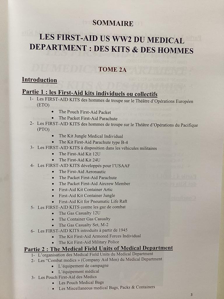 US WW2 MEDICAL  TOME 1 + TOME 2A, Collections, Envoi