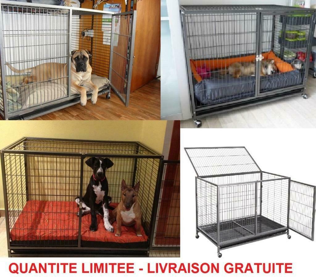Cage chien XXL cage chat cage SOLIDE cage mobile parc enclos, Envoi, Neuf