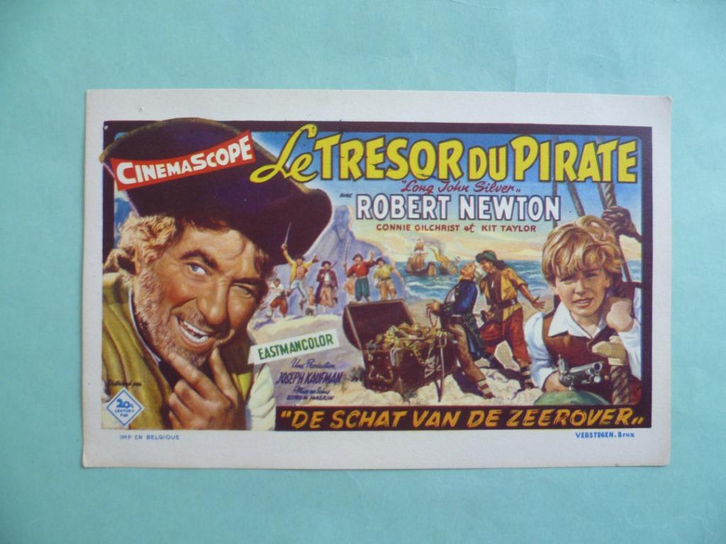 Prenten kaarten Cinéma Scope De schat van de zeerover Piraat, Verzamelen, Gebruikt, A4 of kleiner, Ophalen of Verzenden, Film en Tv