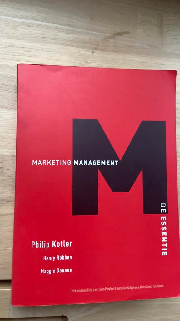 Marketing Management De essentie NL Kotler, Robben, Geuens 2, Livres, Enlèvement ou Envoi, Comme neuf