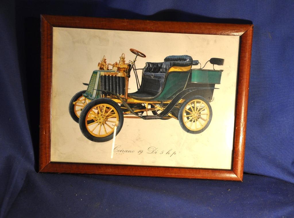 cadre avec image ancienne voiture (x2008), Enlèvement ou Envoi, Utilisé