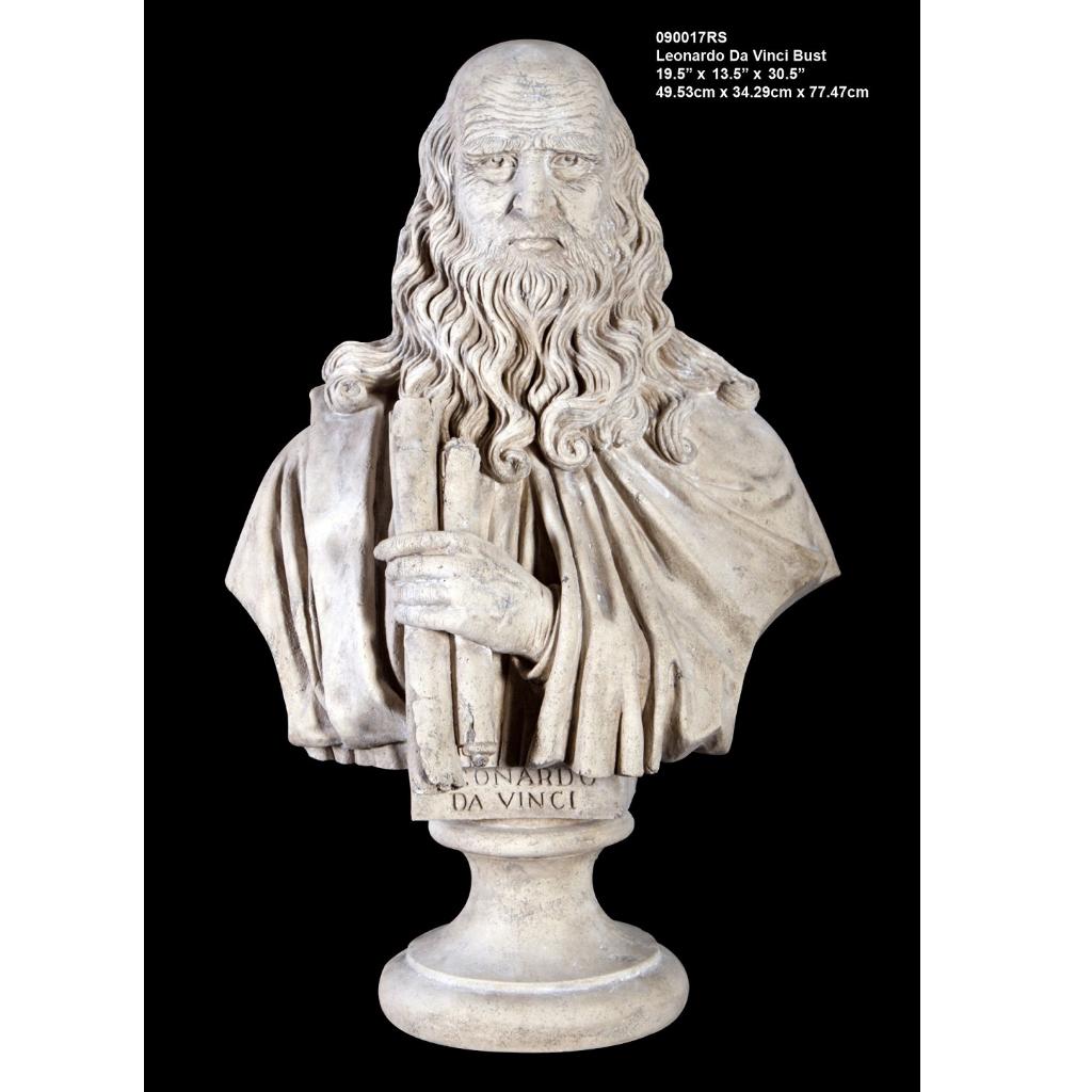 Statue Léonard de Vinci — Hauteur du buste 78 cm, Enlèvement, Neuf