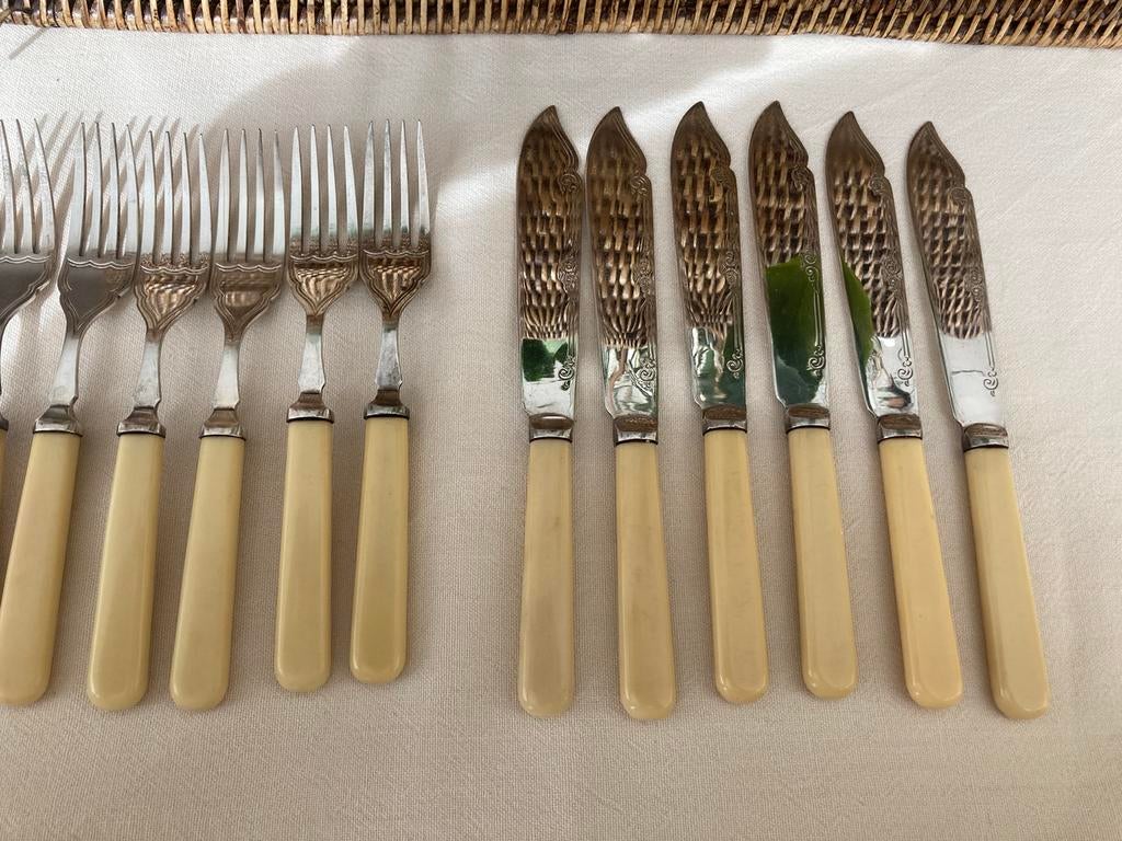 Couverts à poisson, 6 pièces, provenance anglaise, Enlèvement ou Envoi