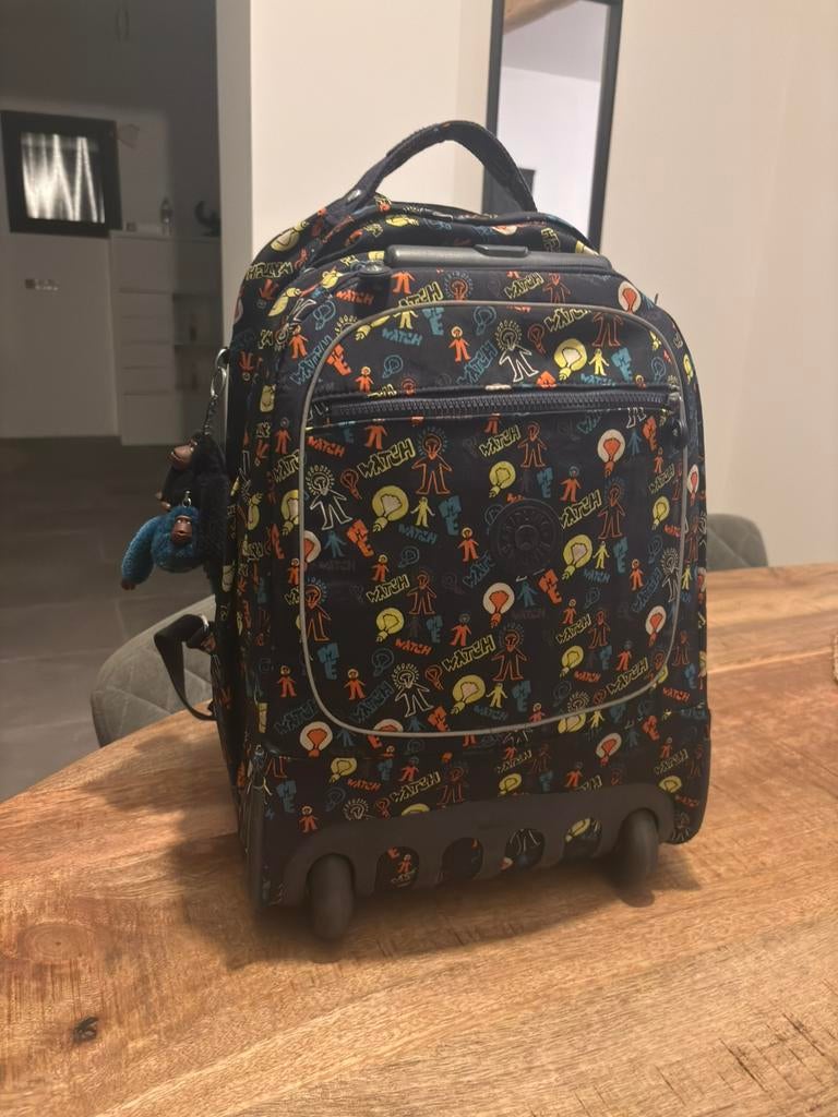Kipling trolley boekentas – in zeer goede staat, Kipling, Enlèvement, 40 cm ou plus, Attache-remorque