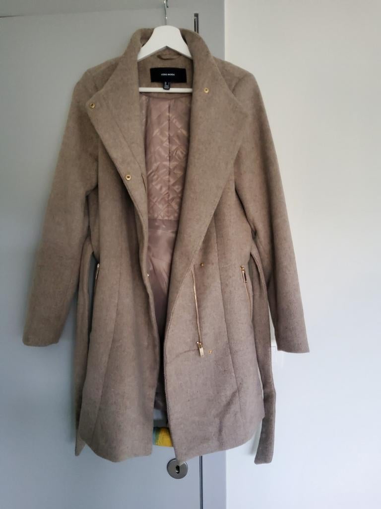 Beige winterjas vero moda maat s, Vero Moda, Beige, Ophalen of Verzenden, Zo goed als nieuw
