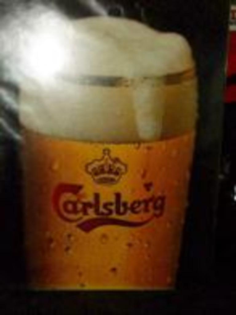 Beersign.Reclame In Plastiek.Carlsberg, Verzamelen, Merken en Reclamevoorwerpen, Ophalen of Verzenden, Zo goed als nieuw, Reclamebord